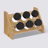 Support 6 pots à épices Bambou