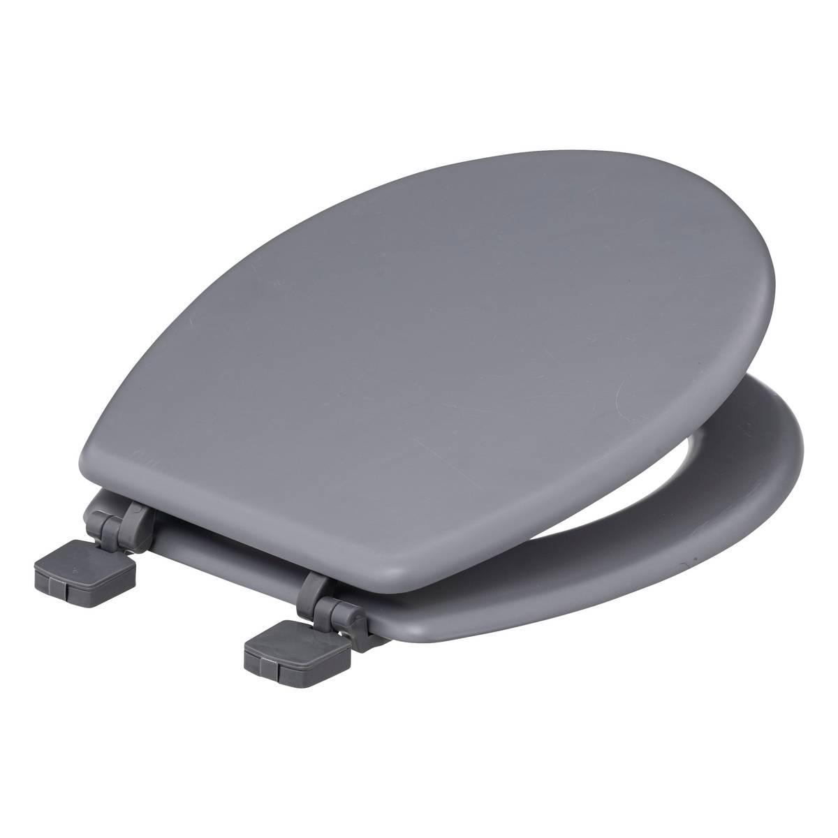 Abattant wc bois laqué, gris Colorama