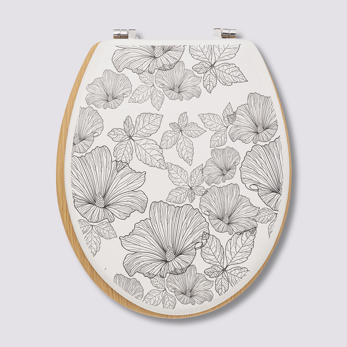 Abattant wc bois laqué, noir & blanc Blackflora