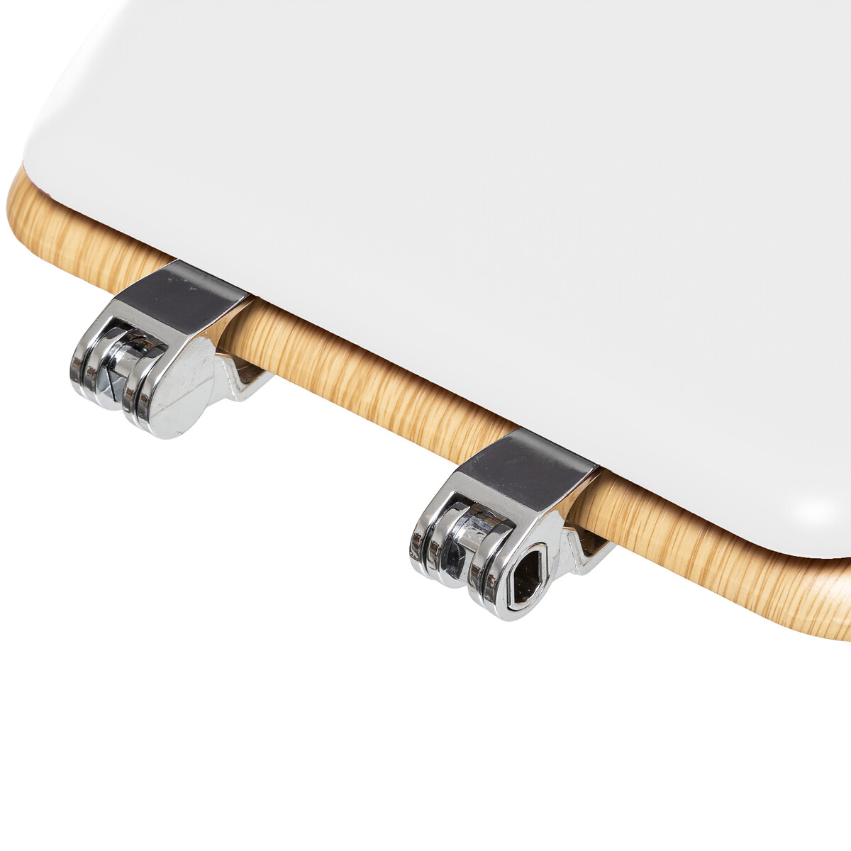 Abattant wc bois, blanc Modern color