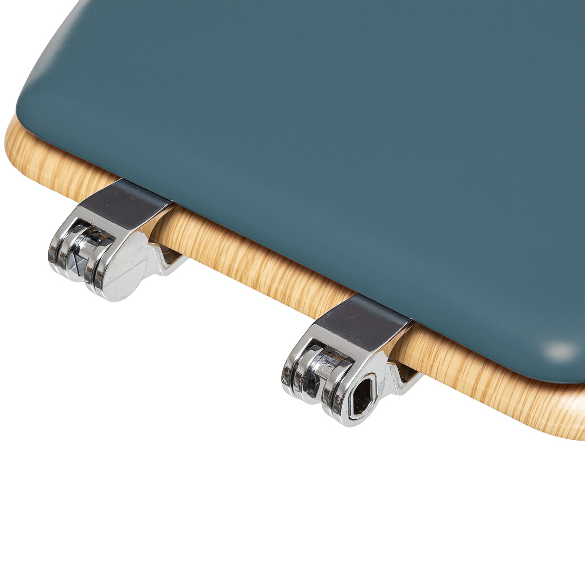 Abattant wc bois, bleu pétrole Modern color