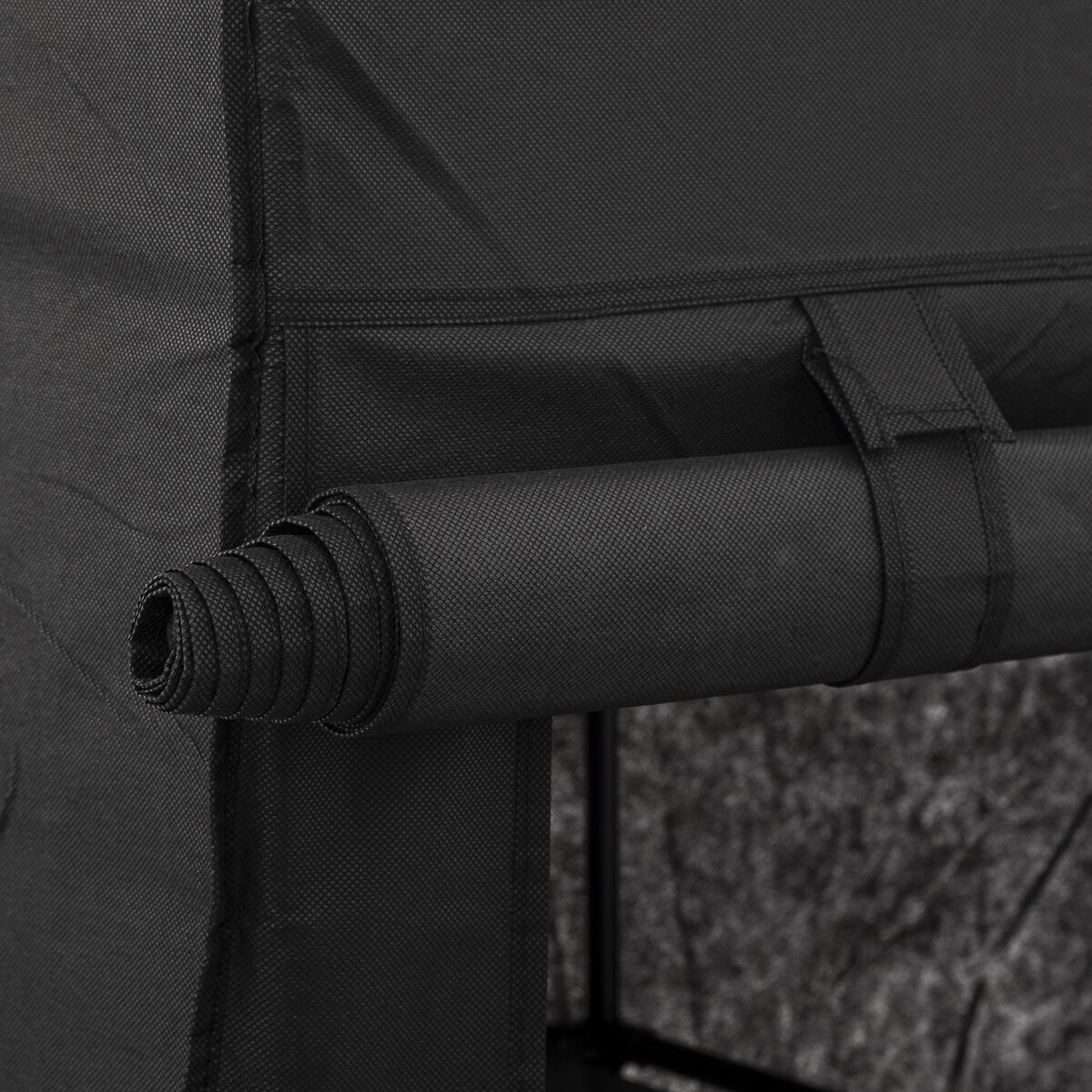 Armoire penderie modulable, tissu noir 