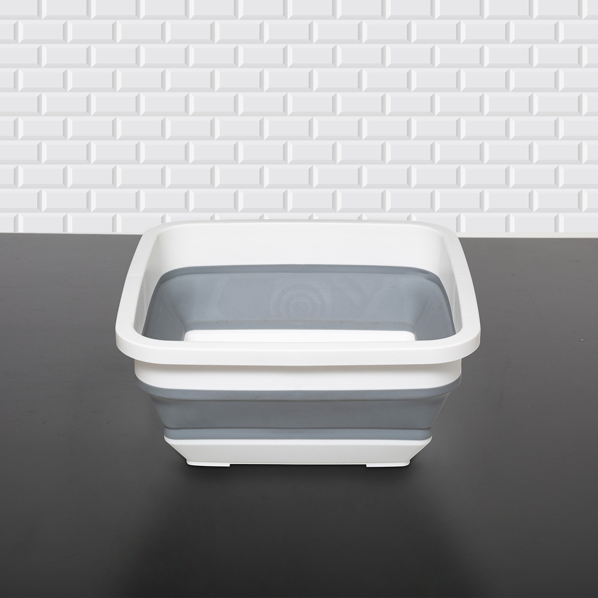 Bassine retractable 8l - blanc, gris