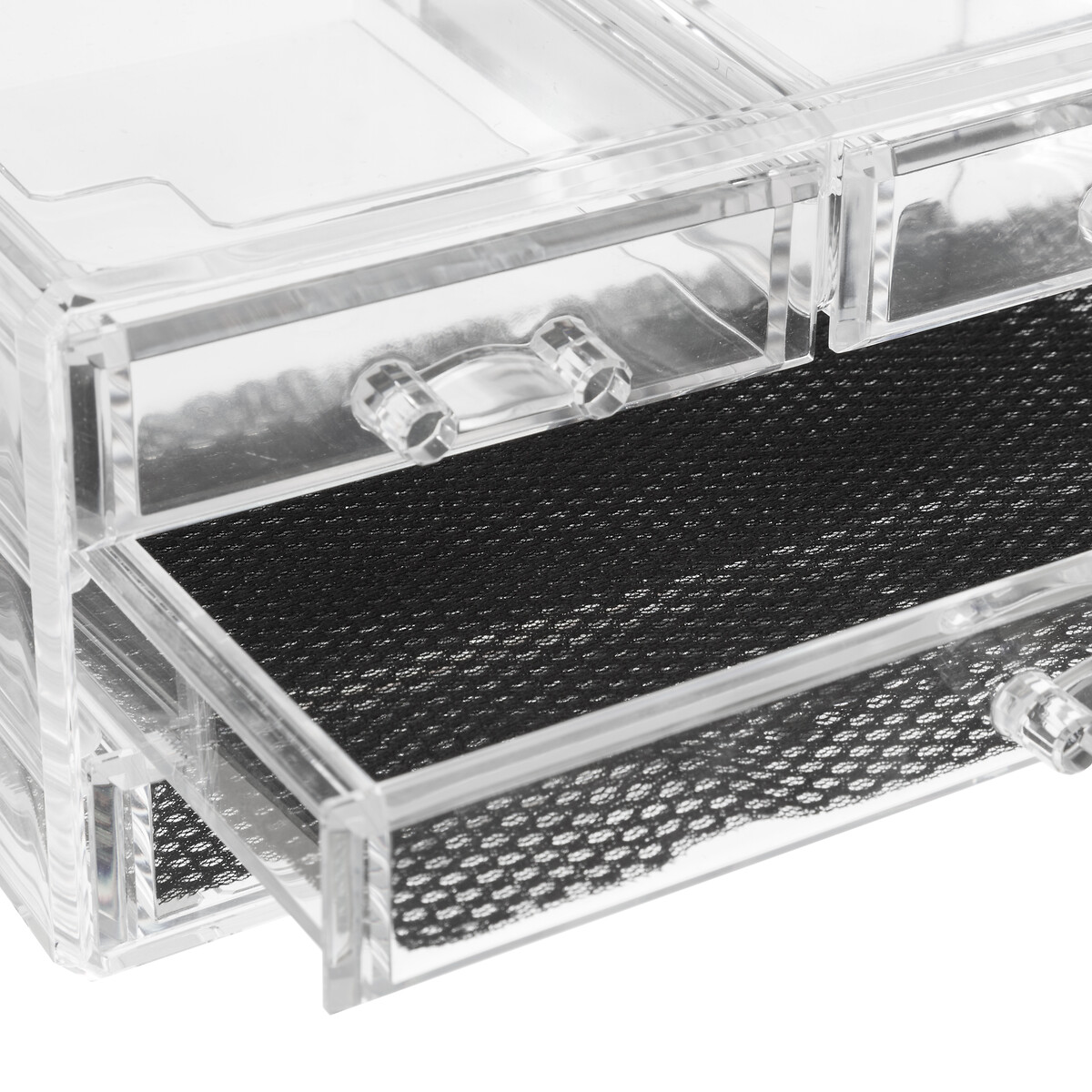 Boîte à bijoux 4 tiroirs, transparent Selena