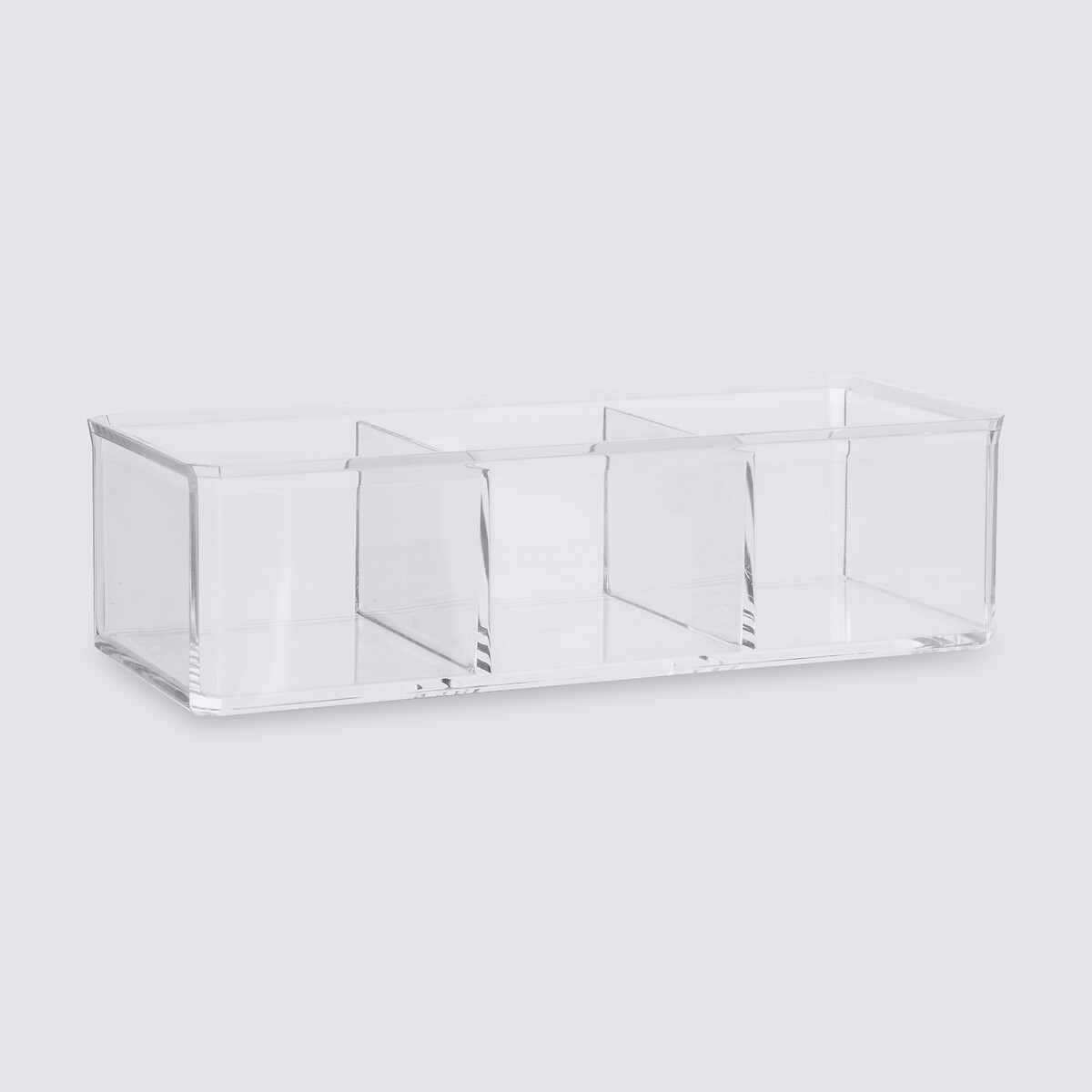 Boîte à cotons 3 compartiments, transparent Selena