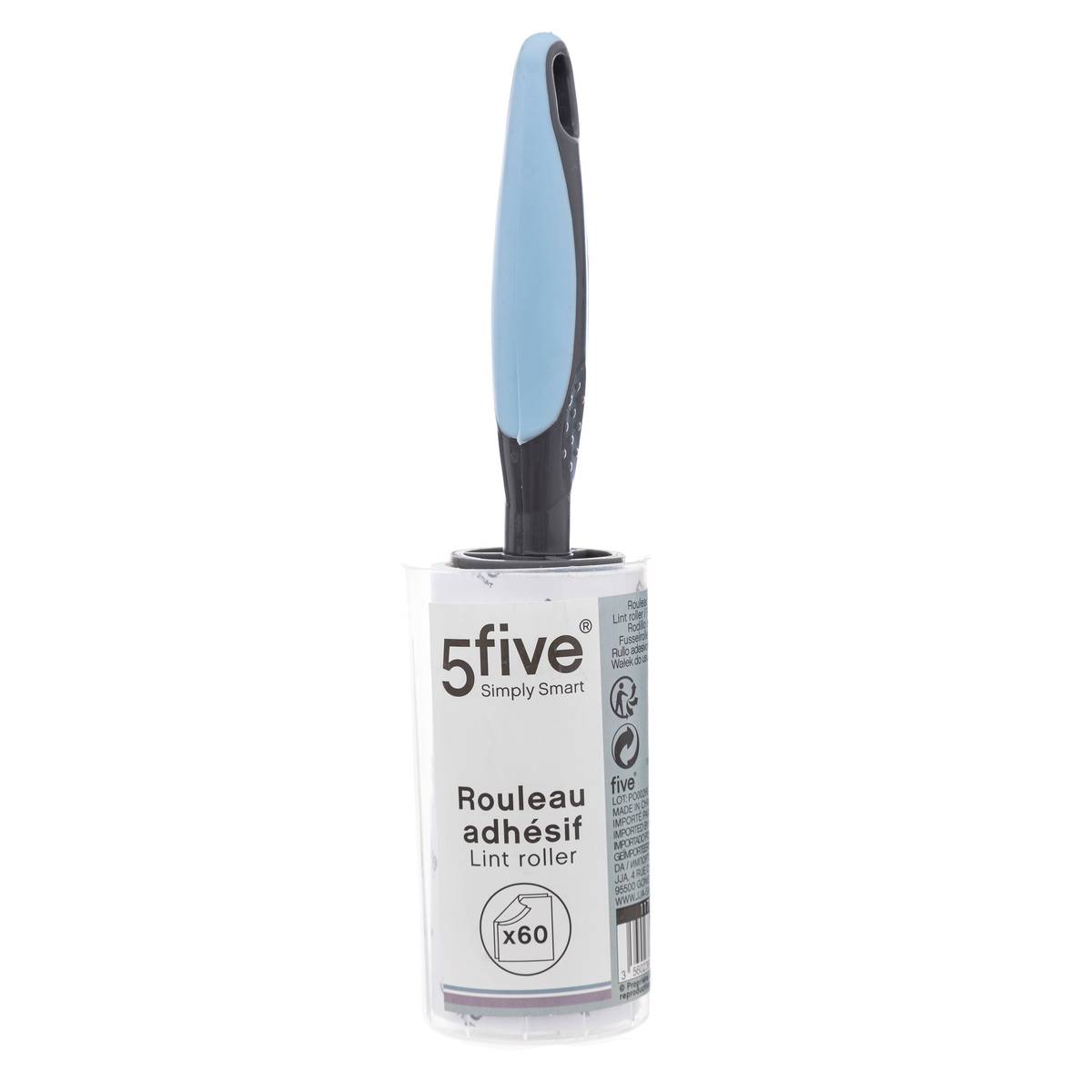 Brosse à vêtements rechargeable, bleu Rubber