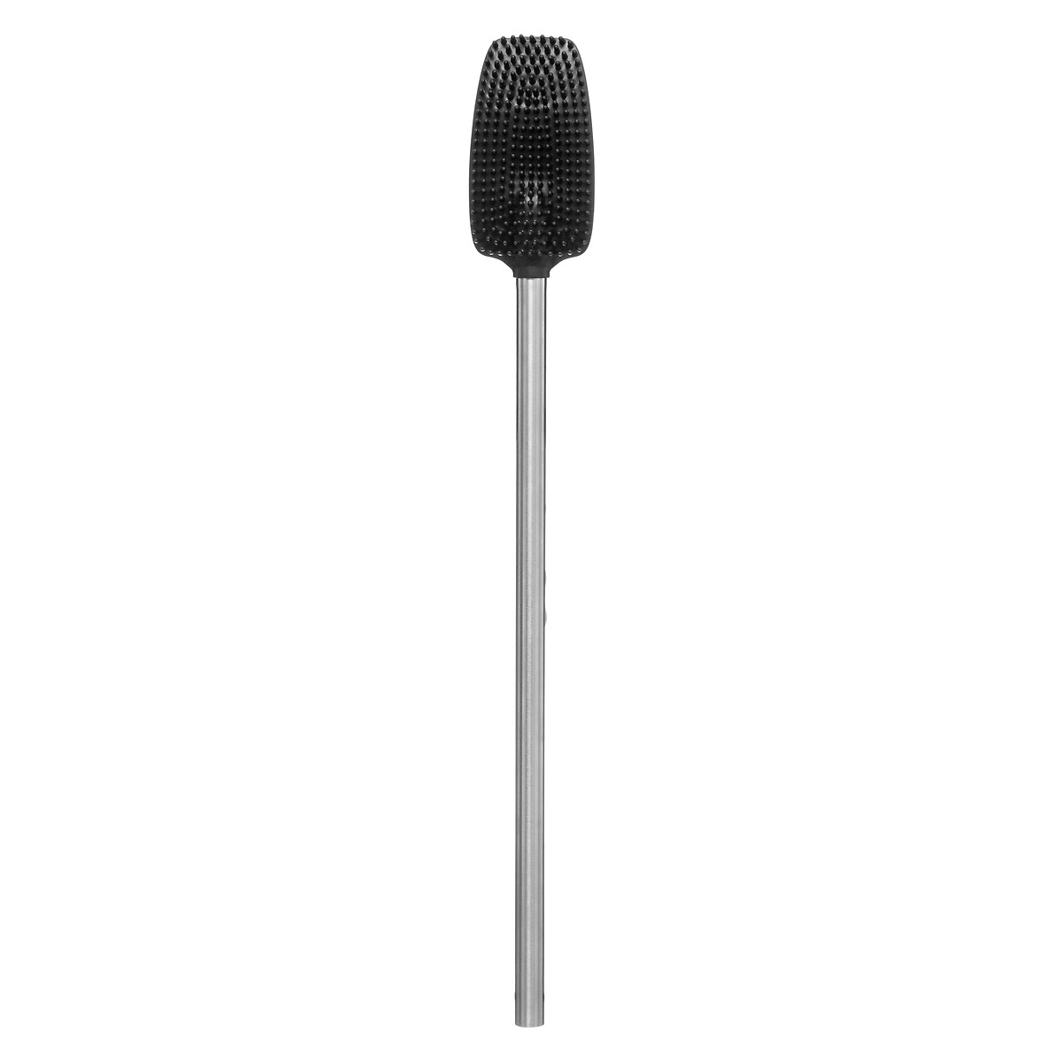 Brosse wc métal, noir Siliflex