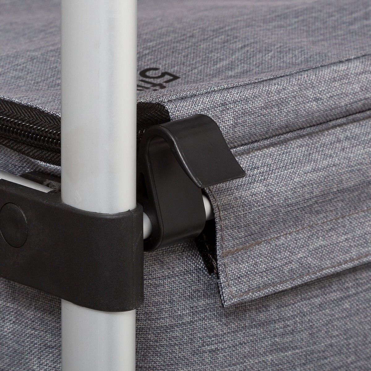 Chariot de courses fraîcheur, gris 