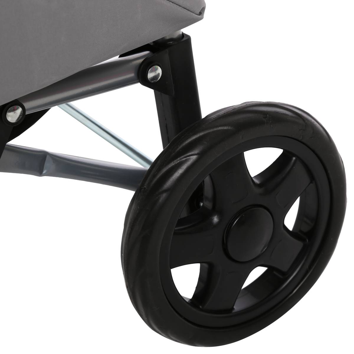 Chariot de courses 2 roues, gris