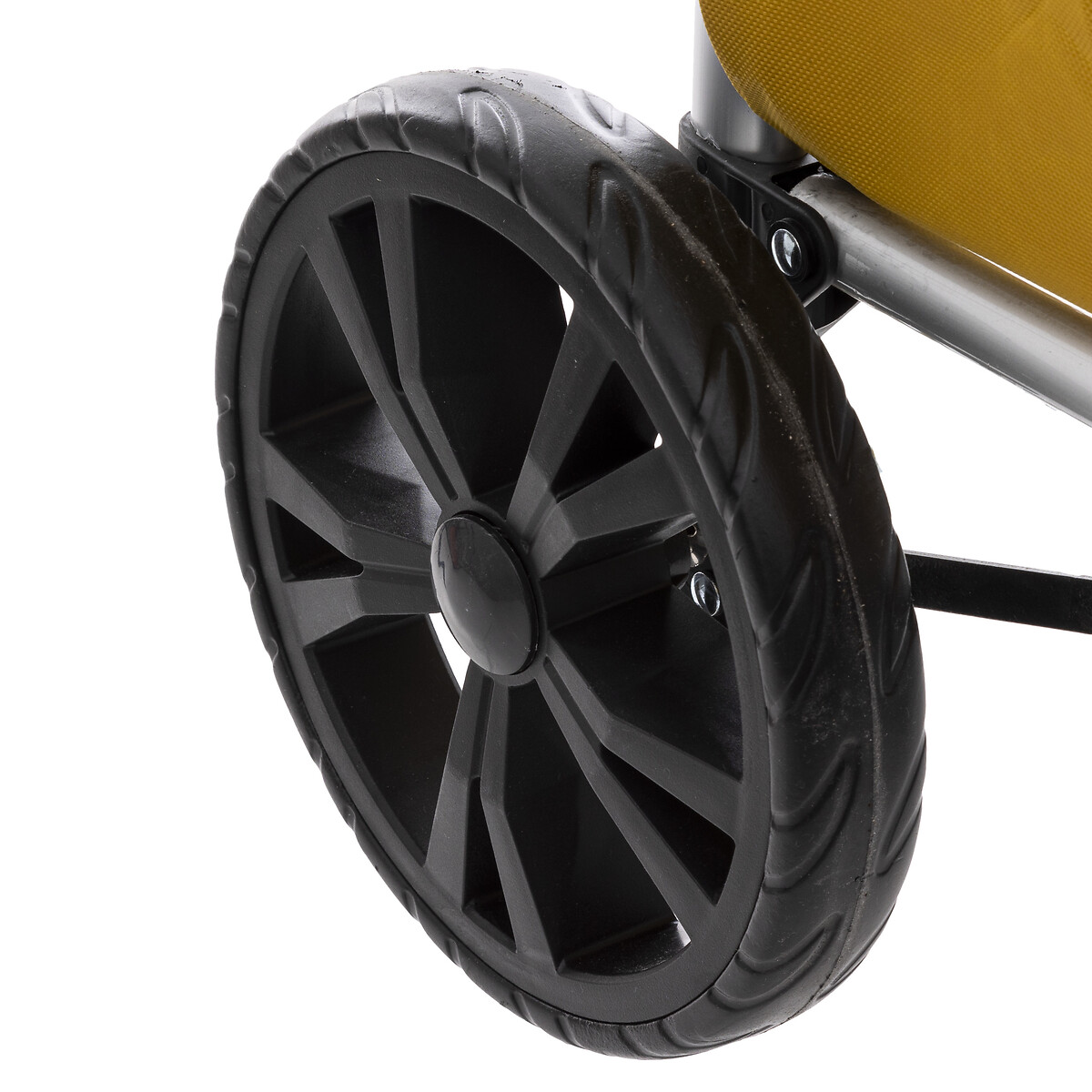 Chariot de course pliable 2 roues, jaune moutarde Modern color