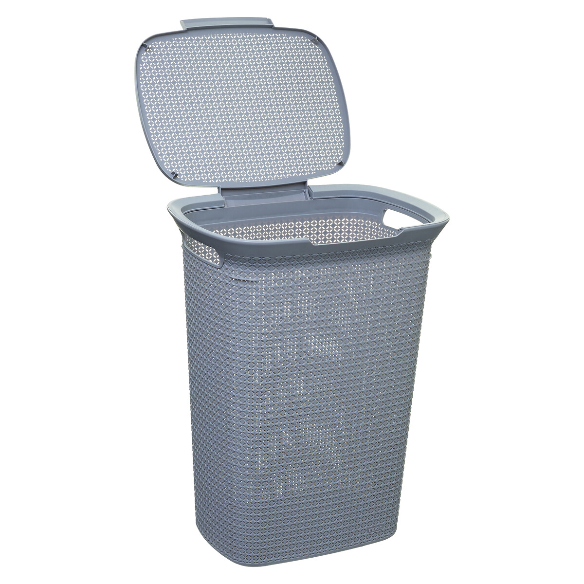 Panier à linge plastique 57l, gris Scandi