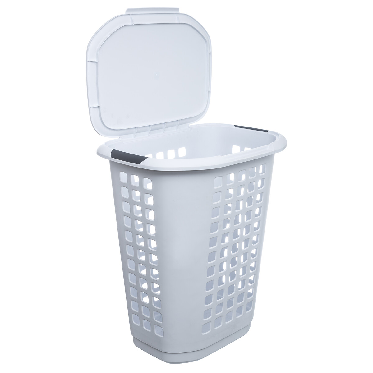 Panier à linge plastique 63l, blanc Hugger