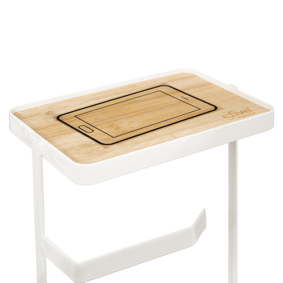 Dérouleur support téléphone métal, blanc Modern color