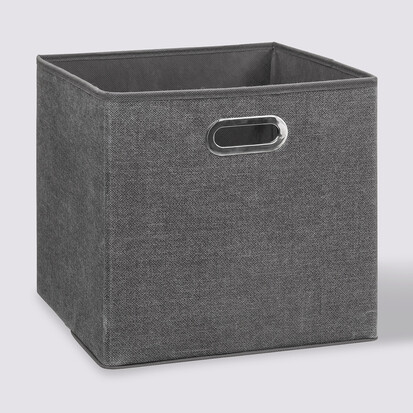 Panier tissu 31x31 cm, gris foncé chiné Mix'n modul
