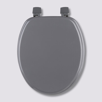 Abattant wc bois laqué, gris Colorama