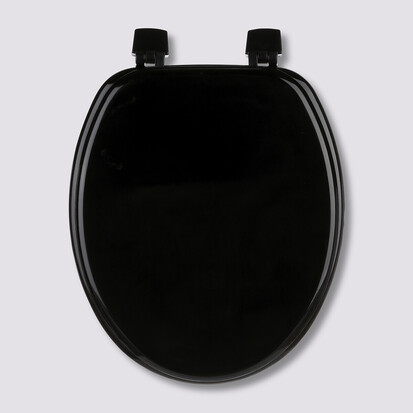 Abattant wc bois laqué, noir Colorama