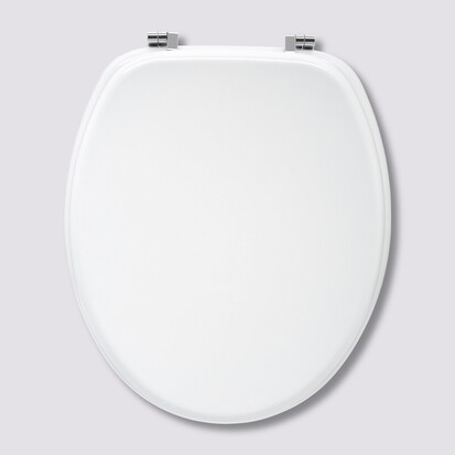 Abattant wc bois, blanc 