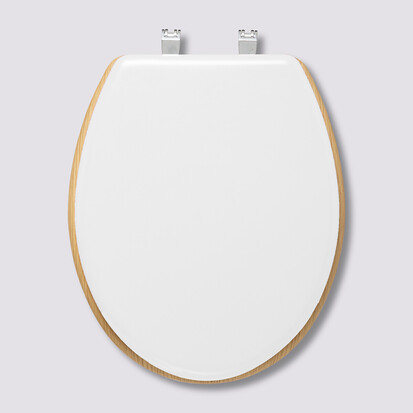 Abattant wc bois, blanc Modern color