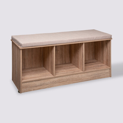 Banc 3 cases, effet chêne naturel Mix'n modul