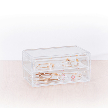 Boîte à bijoux 2 tiroirs, transparent Selena