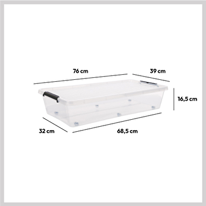 Boîte en plastique transparente 35l Clip'n box