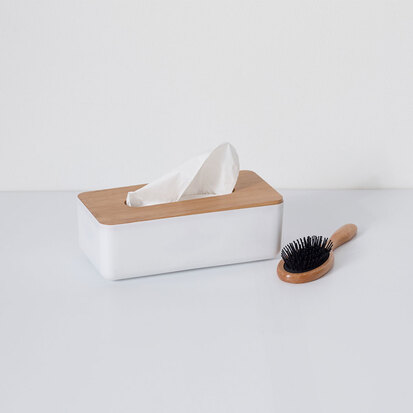 Boîte à mouchoirs, blanc Naturéo