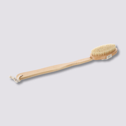 Brosse de bain manche détachable bois 