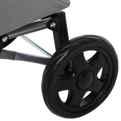 Chariot de courses 2 roues, gris 