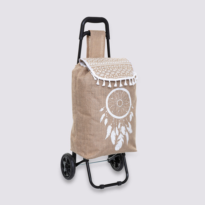 Chariot de courses  2 roues, jute 