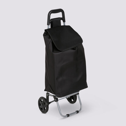 Chariot de courses  2 roues, noir 