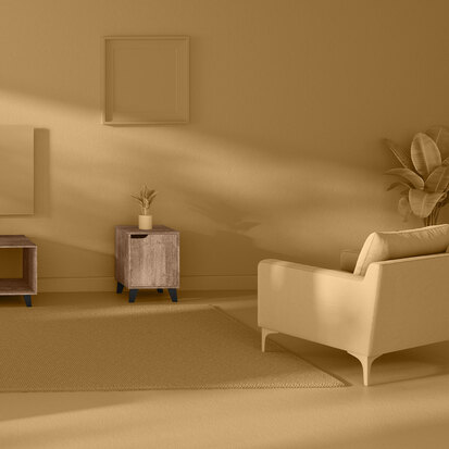 Chevet effet chêne naturel, noir Ceda