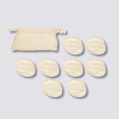 Sac avec 8 cotons démaquillants lavables 