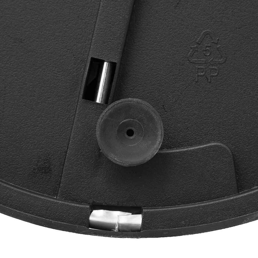 Poubelle ronde avec couvercle bambou 30l, noir Modern color