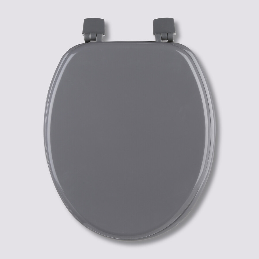 Abattant wc bois laqué, gris Colorama