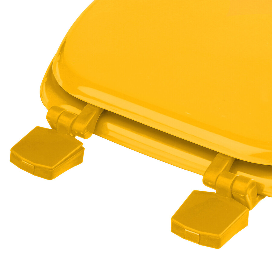 Abattant wc bois laqué, jaune Colorama