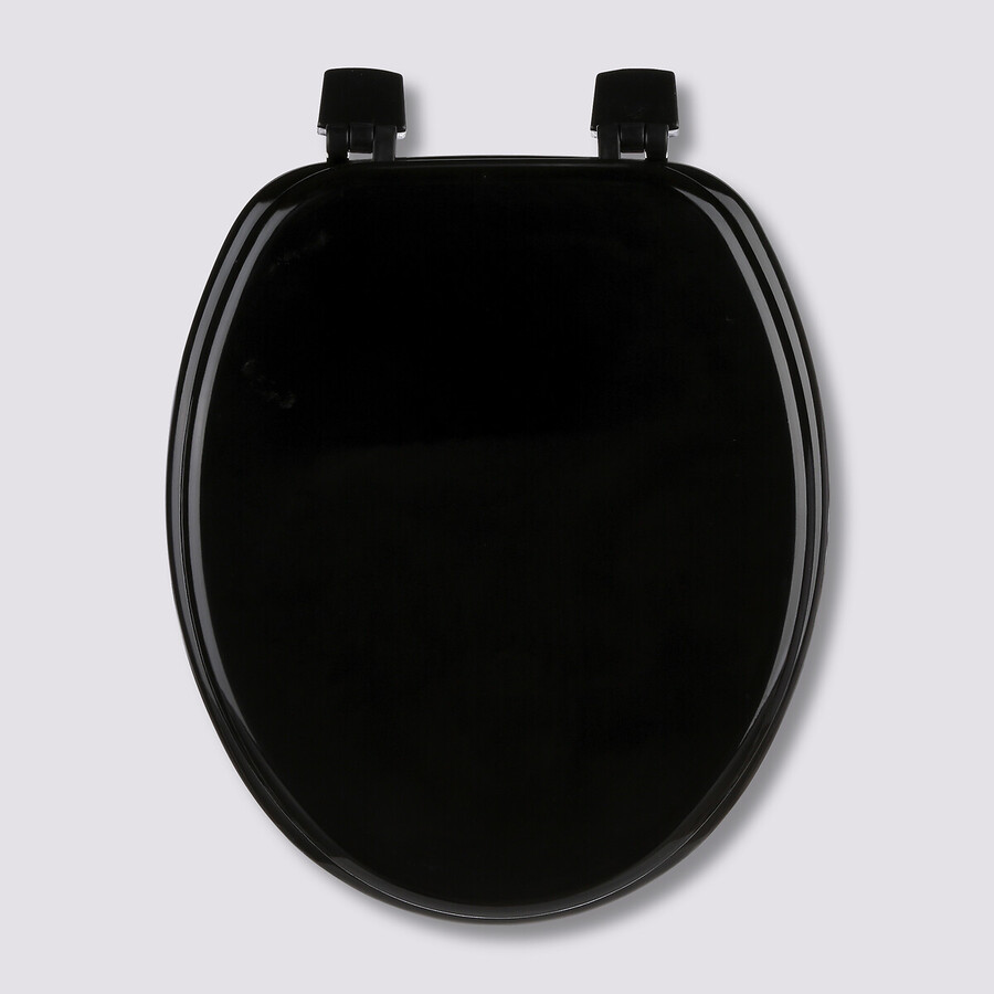 Abattant wc bois laqué, noir Colorama