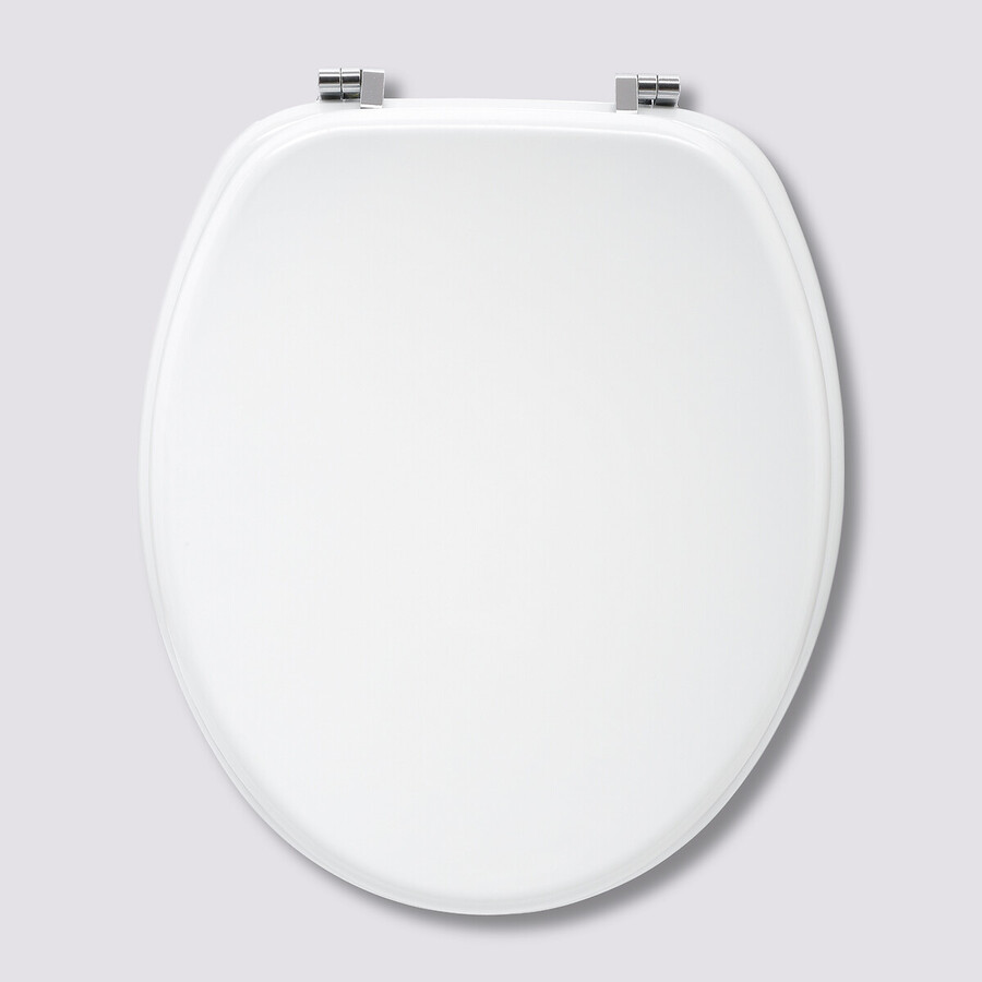 Abattant wc bois, blanc 