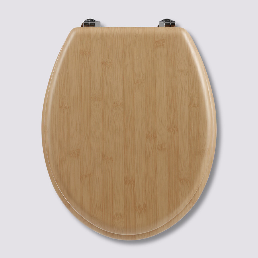 Abattant wc bois, effet bambou 