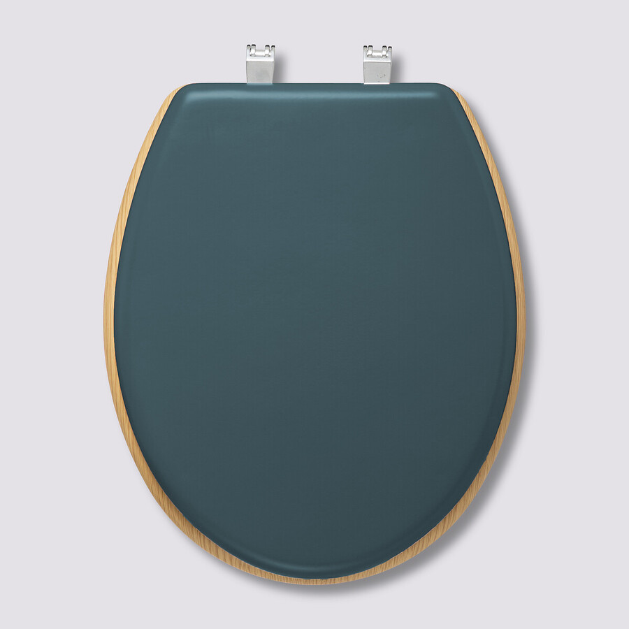 Abattant wc bois, bleu pétrole Modern color