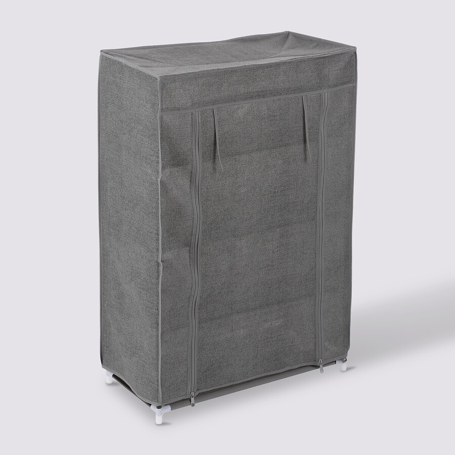 Meuble à chaussures x12, gris anthracite 