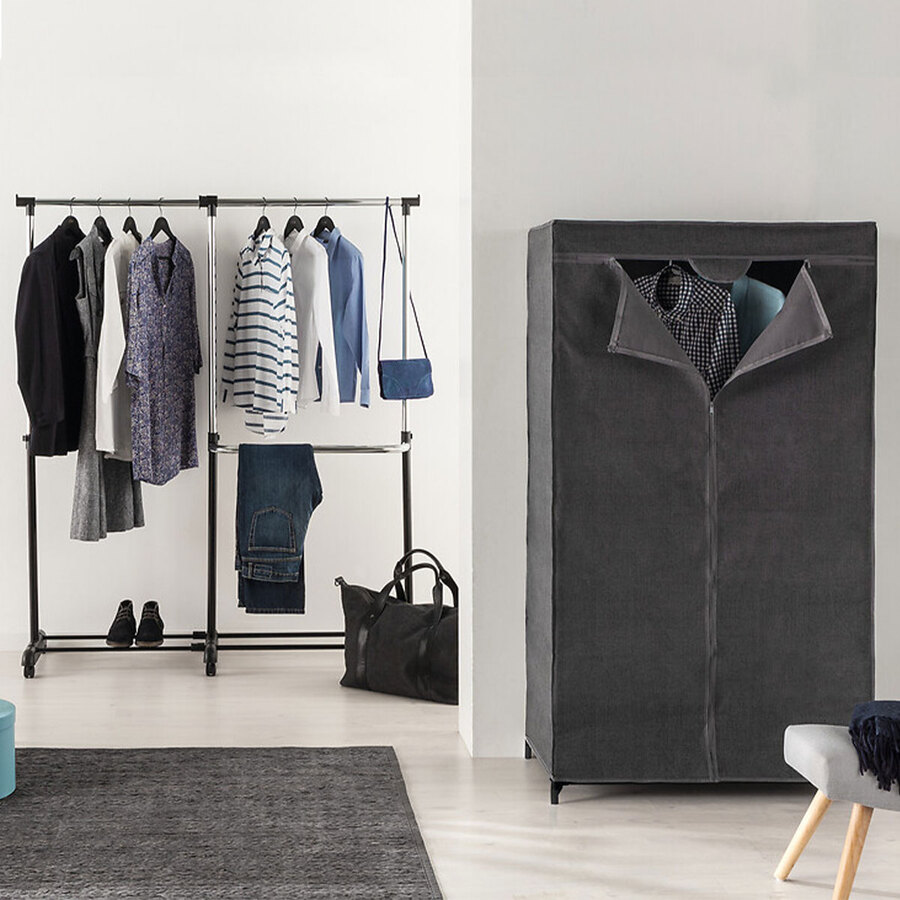 Meuble à chaussures x12, gris anthracite 