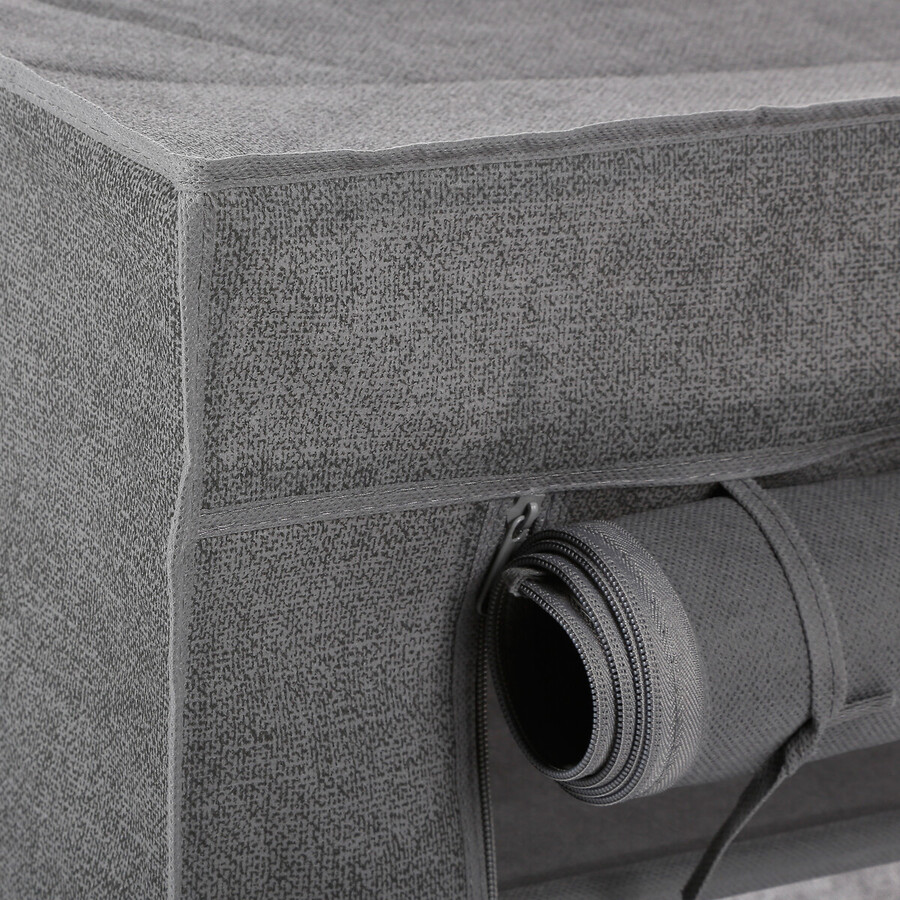 Meuble à chaussures x12, gris anthracite 