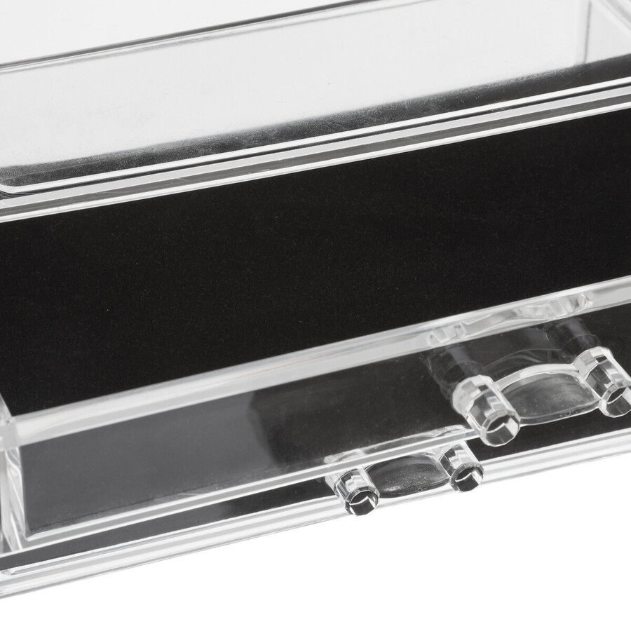 Boîte à bijoux 3 tiroirs, transparent Selena