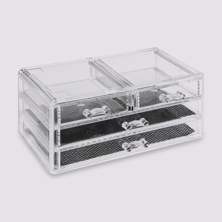 Boîte à bijoux 4 tiroirs, transparent Selena