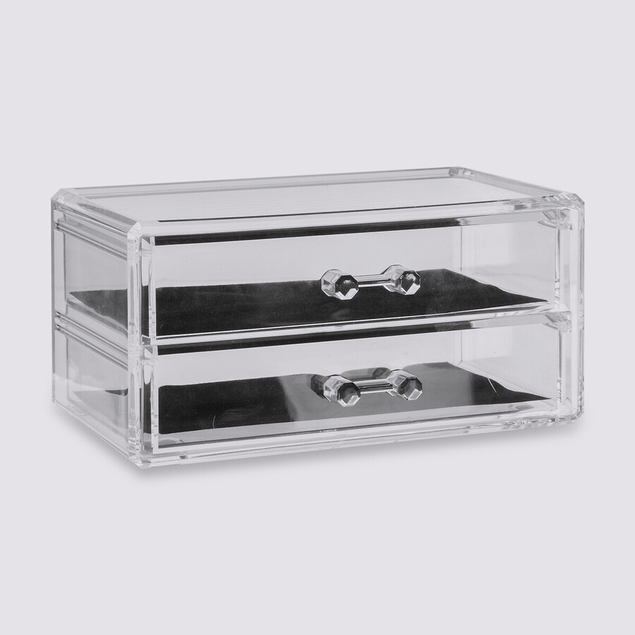 Boîte à bijoux 2 tiroirs, transparent Selena