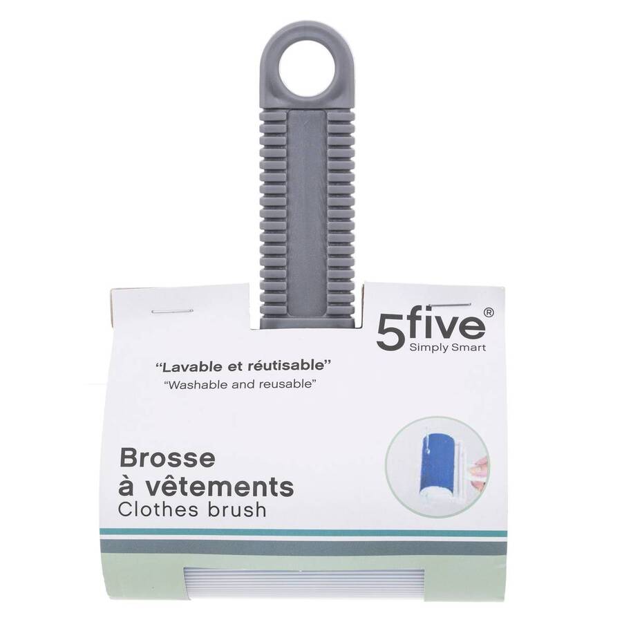 Brosse à vêtements lavable, gris 