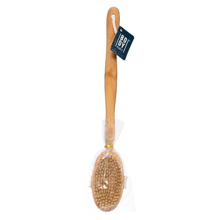 Brosse de bain manche détachable bois 