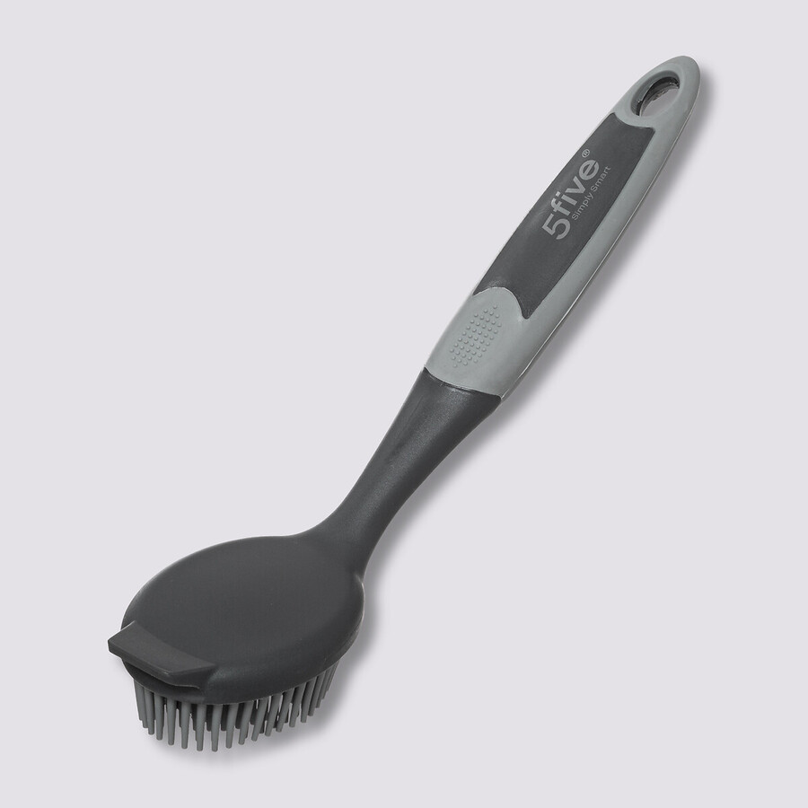 Brosse vaisselle en caoutchou, gris 
