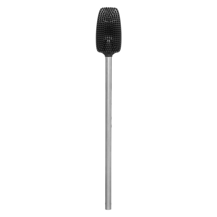 Brosse wc métal, noir Siliflex
