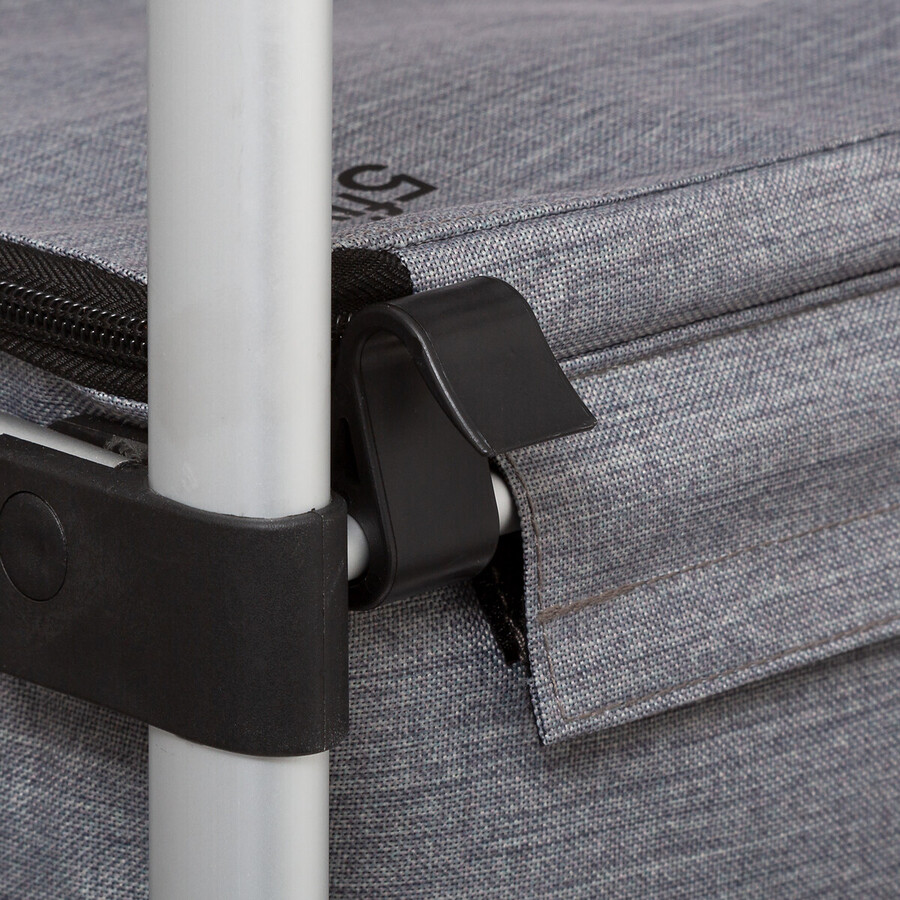 Chariot de courses fraîcheur, gris 